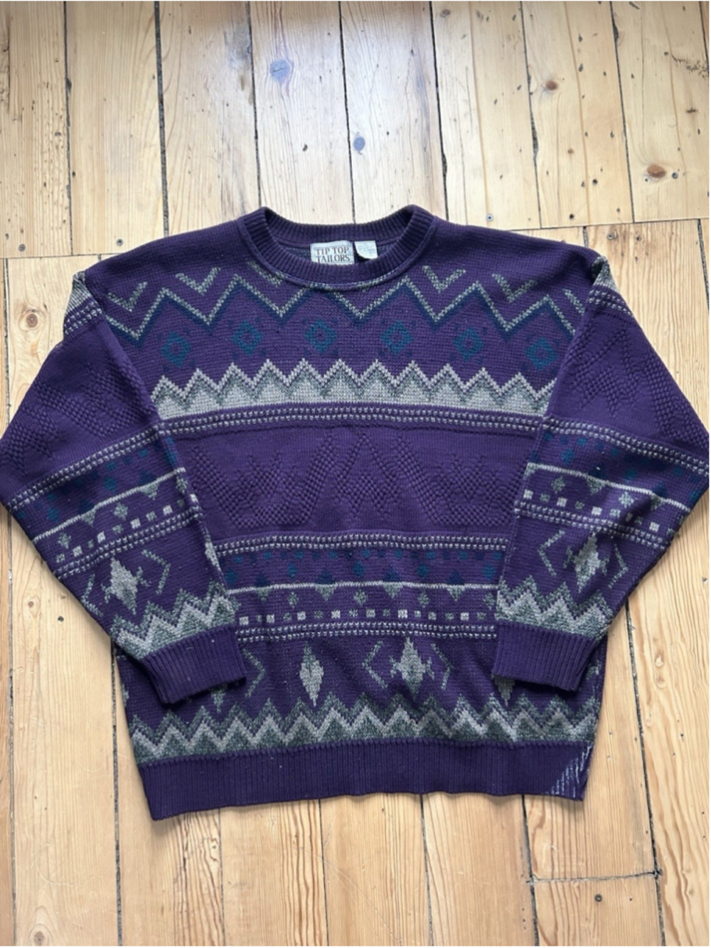 Vintage Tip Top men’s Knit Sweater - Men’s Large Coogi Style